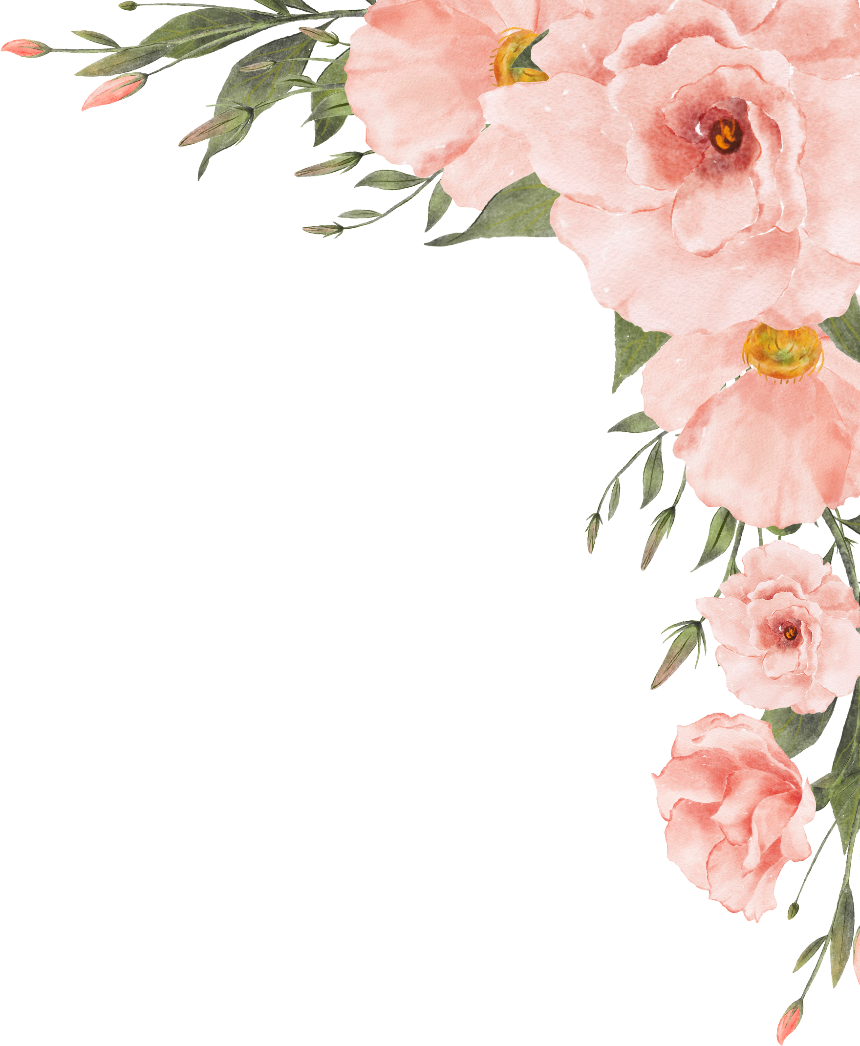 Peach Flower Frame